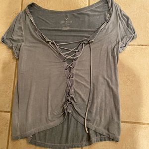 Lace up t-shirt